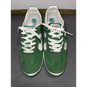 Panam Tennis Sneaker Shoe Green White NEW, Mens 9/Womens 10